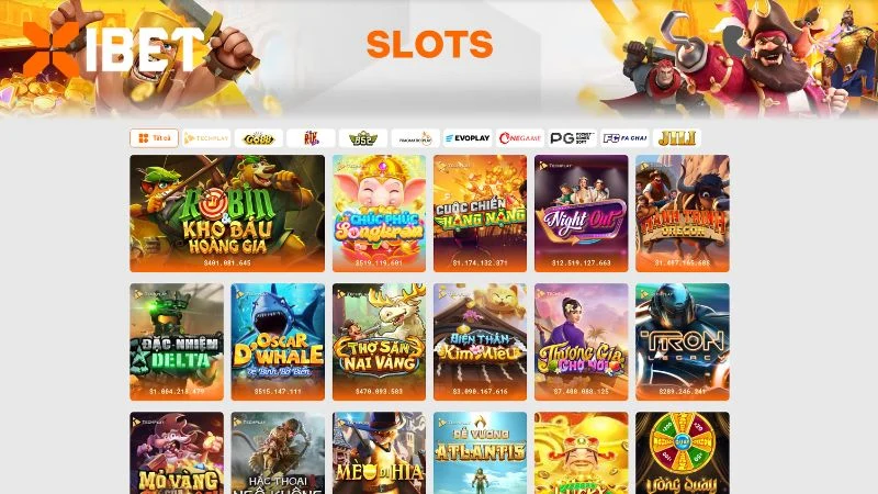Danh mục slot game đa dạng chủ đề